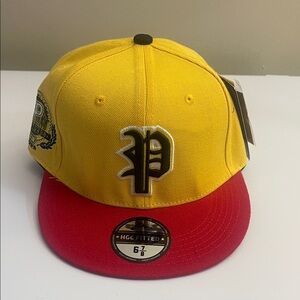 Yellow and Red Fitted Hat